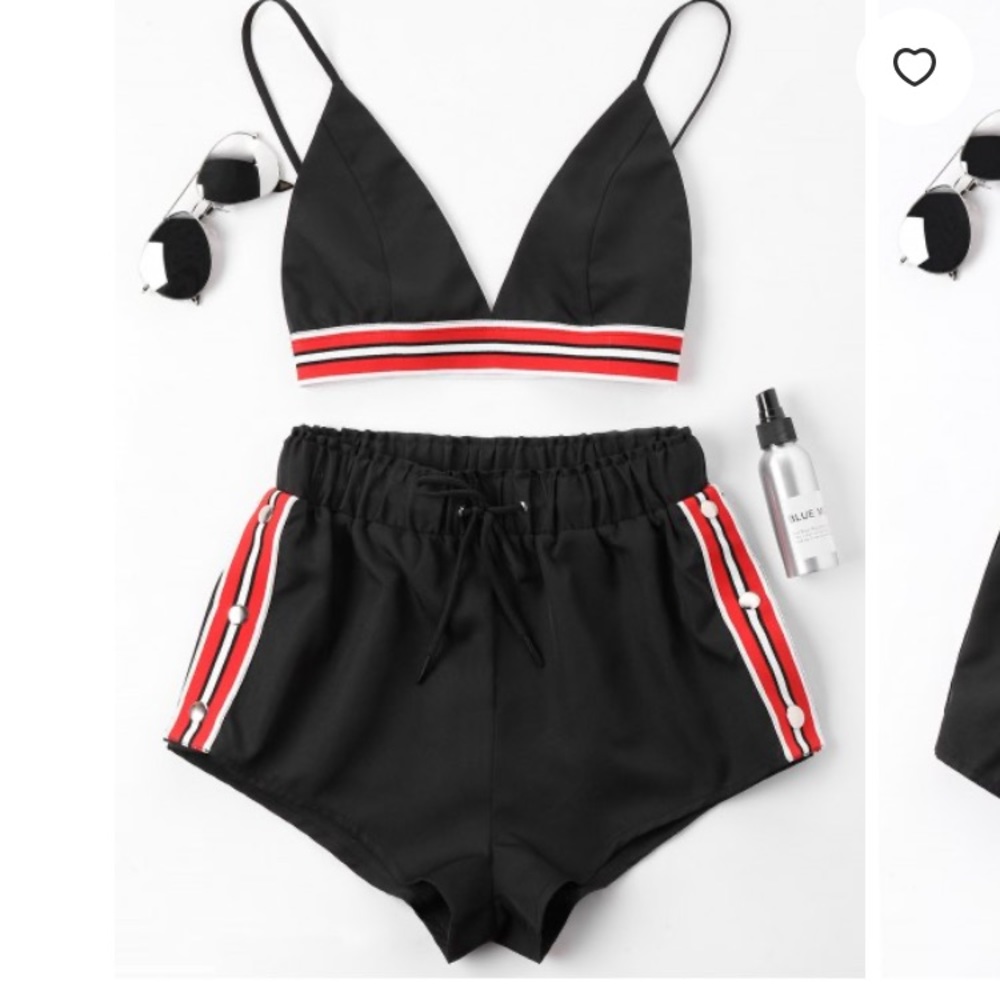 Black and red 2 piece set